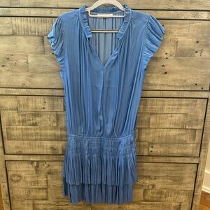 Pookie and Sebastian (Boutique) Blue Ruffle Dress